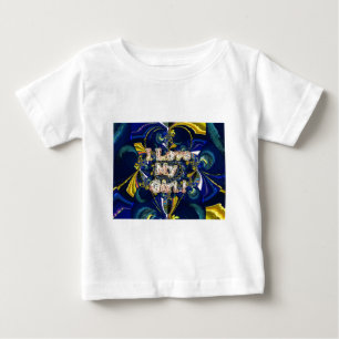 T-shirt Pour Bébé Personnalisez votre amour Infinité : J'aime ma fil