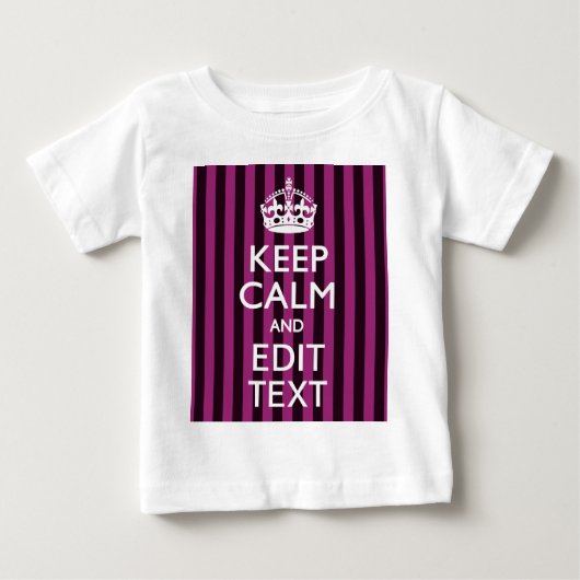 T-shirt Pour Bébé Personnalized KEEP CALM and Your Text on Pink (Devant)