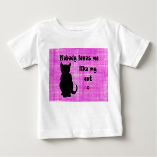 T-shirt Pour Bébé Personne Ne M'Aime Comme Mon Chat