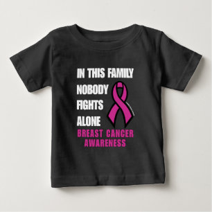 T-shirt Pour Bébé PERSONNE NE SE BAT SEUL...Cancer du sein