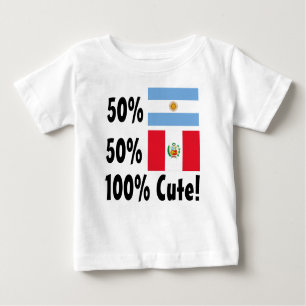 T-shirt Pour Bébé Péruviens de l'Argentin 50% de 50% 100% mignon