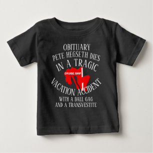 T-shirt Pour Bébé PETE HEGSETH MEURT AVEC UNE Balle DANS LA BOUCHE E