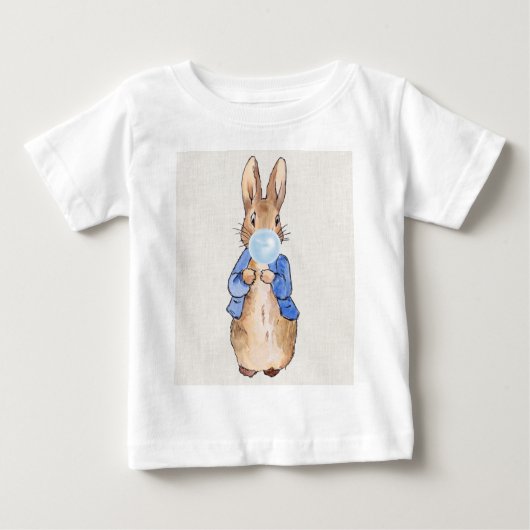 T-shirt Pour Bébé Peter Blown une gomme à bulle bleue (Devant)