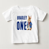 T-shirt Pour Bébé Peter lapin fête d'anniversaire d'hiver photo (Devant)