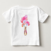T-shirt Pour Bébé Peter le lapin rose Veste et Ballons (Dos)