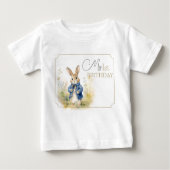T-shirt Pour Bébé Peter Le Rabbit Aquarelle Anniversaire (Devant)
