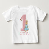 T-shirt Pour Bébé Peter Rabbit | Premier anniversaire de la petite f (Devant)
