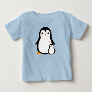 T-shirt Pour Bébé Petit Baby shower de pingouin bleu garçon
