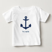 T-shirt Pour Bébé Petit Capitaine (Devant)