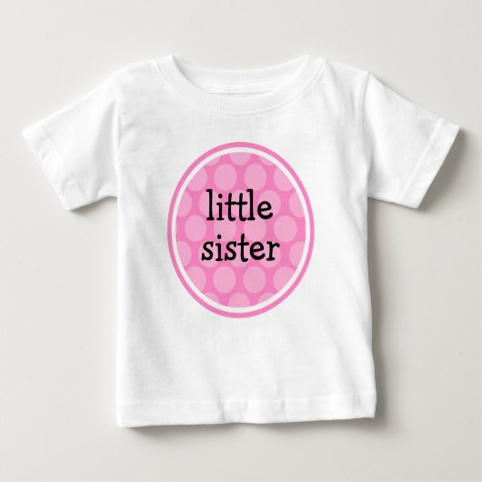 T-shirt Pour Bébé Petit Cercle rose Pointe Soeur (Devant)