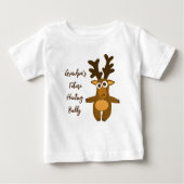 T-shirt Pour Bébé Petit cerf brun (Devant)