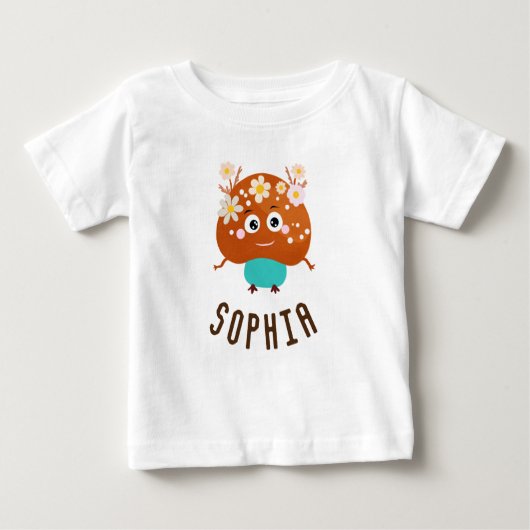 T-shirt Pour Bébé Petit champignon (Devant)