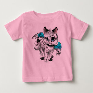 T-shirt Pour Bébé Petit chat Ange Carton