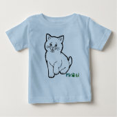 T-shirt Pour Bébé Petit chaton bleu  (Devant)