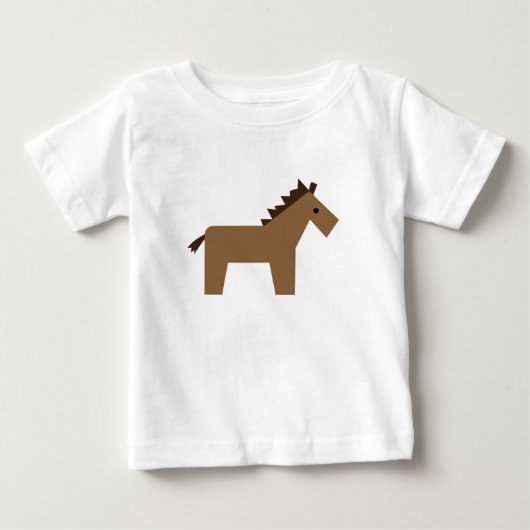 T-shirt Pour Bébé Petit cheval (Devant)