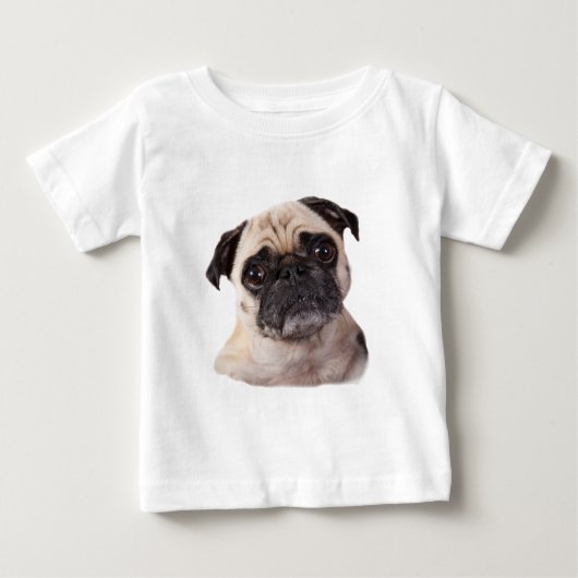 T-shirt Pour Bébé petit chien mignon de carlin (Devant)
