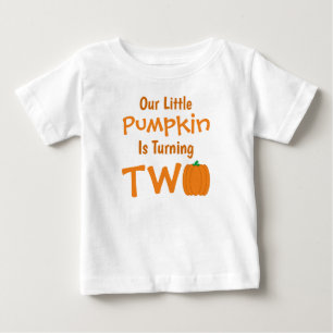 T-shirt Pour Bébé Petit Citrouille 2e anniversaire