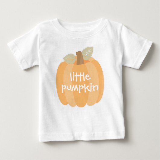 T-shirt Pour Bébé Petit Citrouille Bébé d'automne Halloween ou Anniv (Devant)