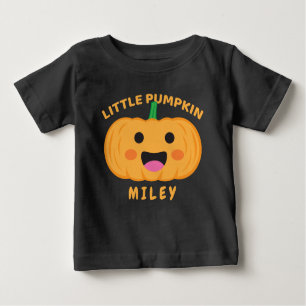 T-shirt Pour Bébé Petit Citrouille personnalisé Halloween Thanksgivi
