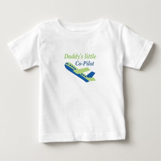 T-shirt Pour Bébé Petit co-pilote de Daddys (Devant)
