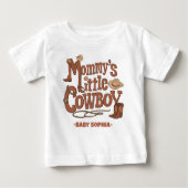 T-shirt Pour Bébé Petit cow-boy maman (Devant)