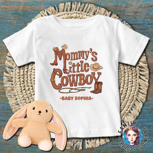 T-shirt Pour Bébé Petit cow-boy maman