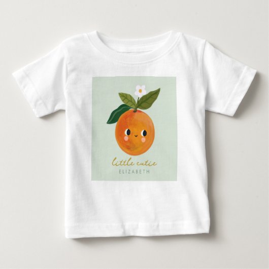 T-shirt Pour Bébé Petit Cutie Orange Baby (Devant)