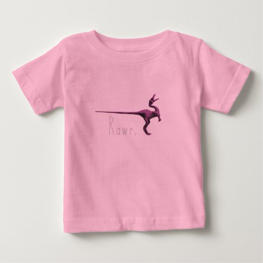 T-shirt Pour Bébé Petit dinosaure rose (Devant)