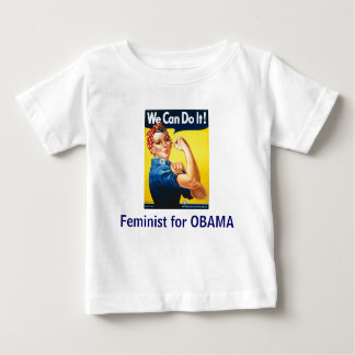 T-shirt Pour Bébé Petit féministe pour OBAMA