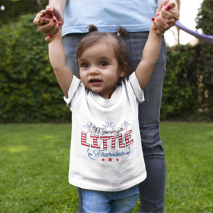 T-shirt Pour Bébé Petit Feu d'artifice de maman mignonne 4 juillet