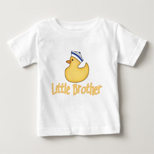 T-shirt Pour Bébé Petit frère de canard jaune (Devant)
