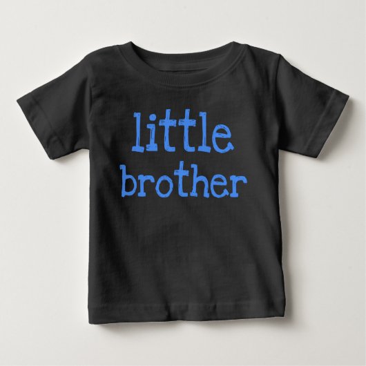 T-shirt Pour Bébé Petit frère de texte bleu (Devant)