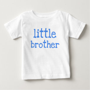 T-shirt Pour Bébé Petit frère de texte bleu