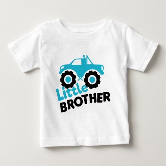 T-shirt Pour Bébé Petit frère Monster Truck (Devant)
