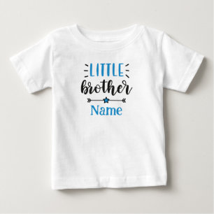 T-shirt Pour Bébé Petit Frère Nom Personnalisé Mignon