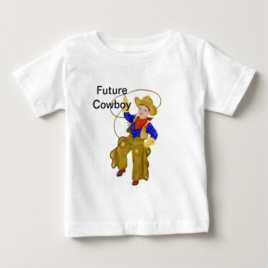 T-shirt Pour Bébé Petit futur Cowboy (Devant)