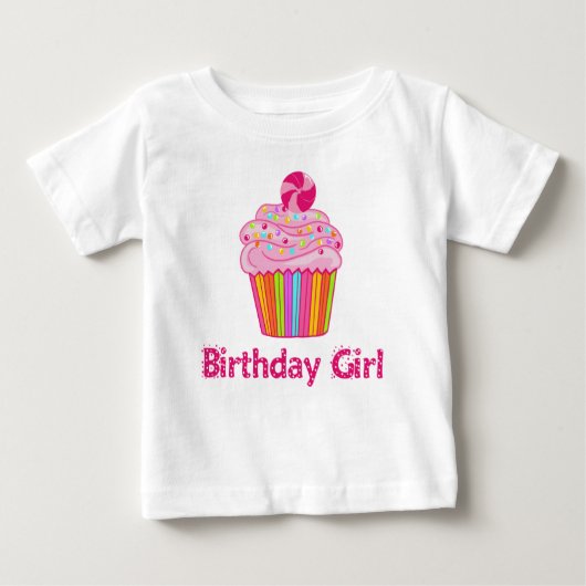 T-shirt Pour Bébé Petit gâteau d'anniversaire de surprise (Devant)