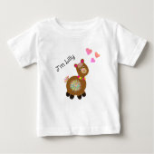T-shirt Pour Bébé Petit Lama (Devant)