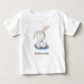 T-shirt Pour Bébé Petit lapin de bébé personnalisé (Devant)
