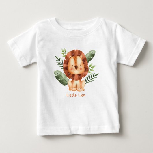 T-shirt Pour Bébé Petit lion (Devant)