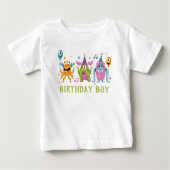 T-shirt Pour Bébé Petit Monster Birthday Boy (Devant)