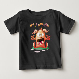 T-shirt Pour Bébé Petit Monstre D'Halloween