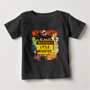 T-shirt Pour Bébé Petit monstre d'Halloween