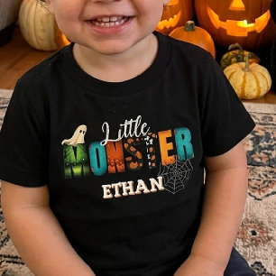 T-shirt Pour Bébé petit Monstre Halloween 2026enfant personnalisé