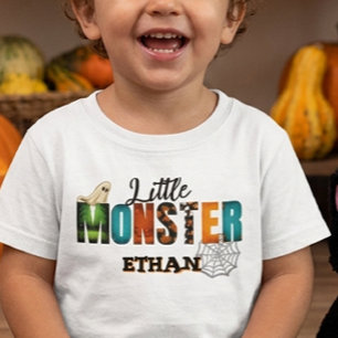 T-shirt Pour Bébé petit Monstre Halloween 2026enfant personnalisé