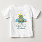 T-shirt Pour Bébé Petit Prince Frog 1er Anniversaire Longue Manche T (Devant)