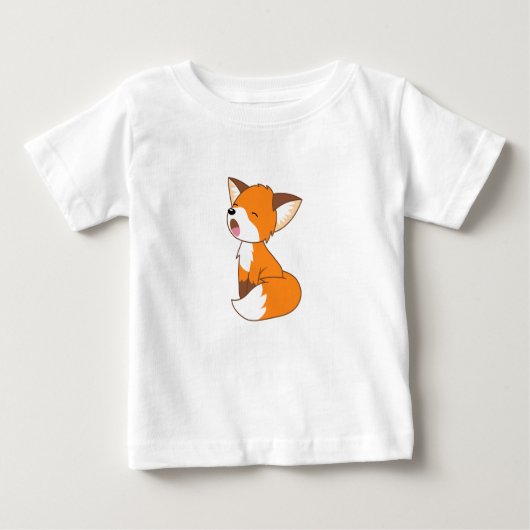 T-shirt Pour Bébé Petit renard endormi (Devant)