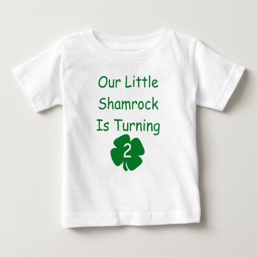T-shirt Pour Bébé Petit Shamrock 1er anniversaire (Devant)