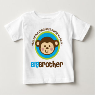 T-shirt Pour Bébé Petit singe allant être un frère