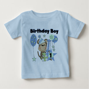 T-shirt Pour Bébé Petit Singe Avec Cadeaux 1er anniversaire